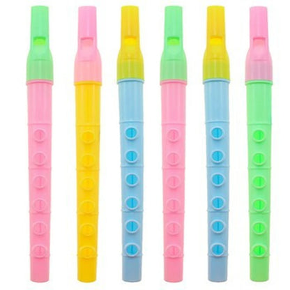20 Pcs Mini Fun Kids Party Favor Colorful Flute Musical Instrument Toys Birthday Gift Souvenir Piñata Boys Girls Carnival Pri