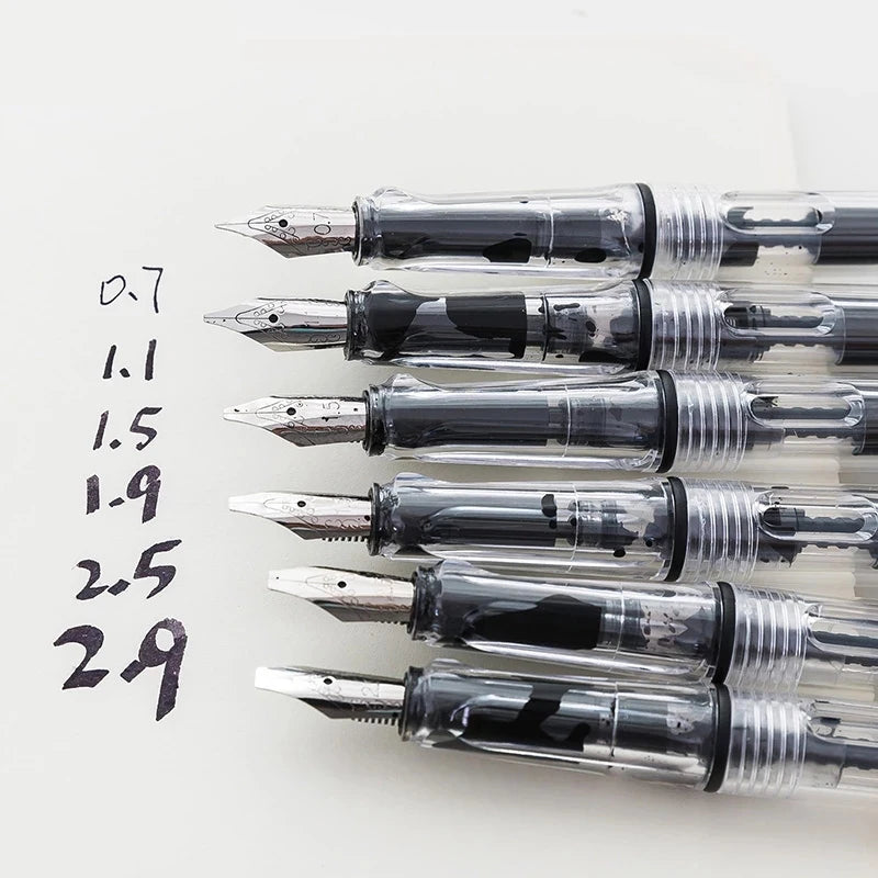 6pcs/Set Flat Tip Calligraphy Pens Art Parallel Writing Set Tibetan Arabic Fountain Pen for Gothic Lettering Stationery