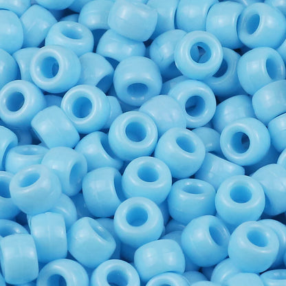 100/200/400pcs 6x9mm Solid Color Large Hole Pony Beads DIY Jewelry Making For Friendship Bracelets & Hair Braids Craft Suppli