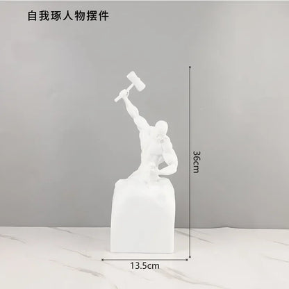 Modern Art Figure Sculptures, Home Decor, Living Room, Carving, Inspiring Soft Decoration, Self Sculpting Figure Sculptures -