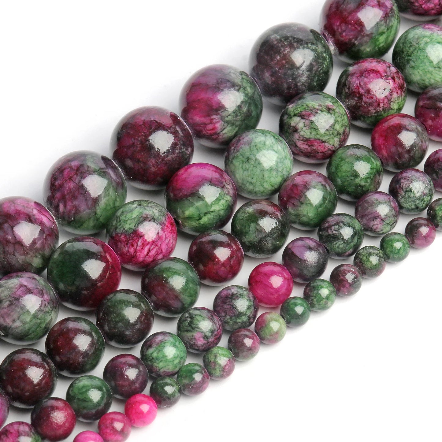 4-14mm Natural Black Volcanic Lava Stone Round Beads 15" Pick Size For Jewelry Making diy Bracelet