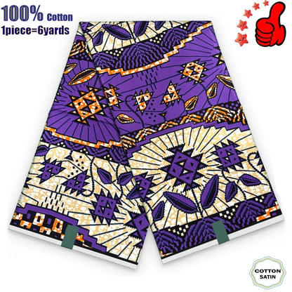 100% Cotton Soft Original Guaranteed Veritable African Real Wax Fabric Ghana Nigeria Style Ankara Wax Batik Fabric