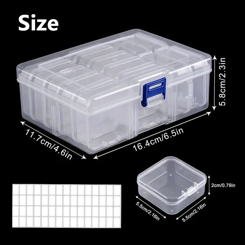 DIY Diamond Painting Embroidery Storage Box, Nail Art Jewelry Rhinestone Mosaic Storage Container, Multifunctional Storage Bo