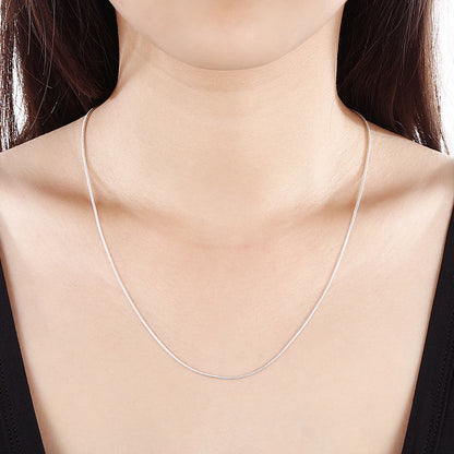10PCS LOT 925 Sterling Silver 16/18/20/22/24/26/28/30 Inch 1mm Snake Chain Necklace For Woman Man Fashion Jewelry