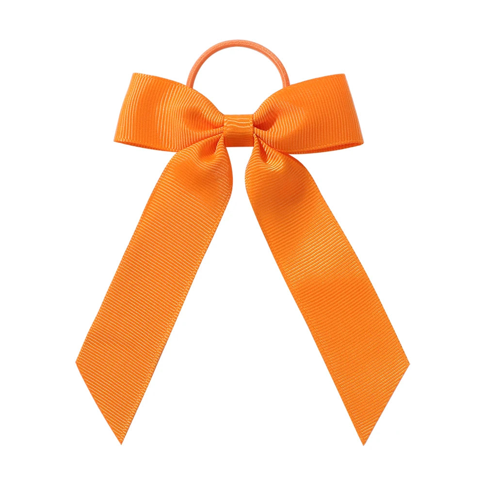 1PC Solid Color Ribbon Pigtail Hair Bows Elastic Hair Bands Holders Ties Hair Accessories for Baby Girls Infants Toddler - 43