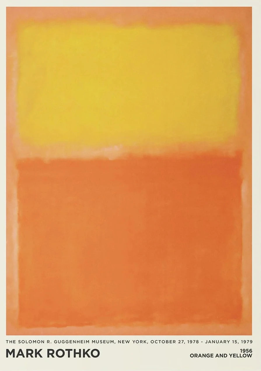 Vintage Minimalist Mark Rothko Canvas Painting Modern Exhibition Poster and Picture Print for Living Room Wall Art Home Decor