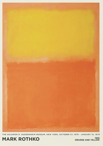 Vintage Minimalist Mark Rothko Canvas Painting Modern Exhibition Poster and Picture Print for Living Room Wall Art Home Decor