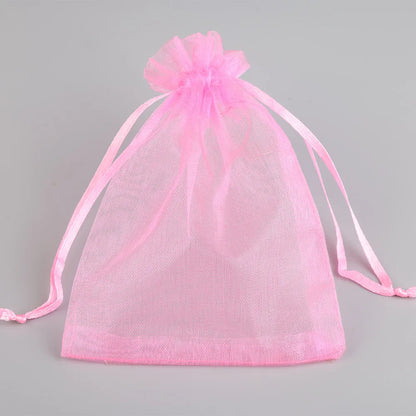 50/100pcs Colorful Organza Gift Bag 5x7 7x9 9x12 10x15 13x18cm Party Wedding Favors Candy Jewelry Packaging Drawstring pouche