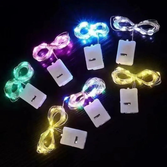 With Battery LED String Lights Copper Silver Wire Garland Light Fairy Lights Party Decoration for Christmas Wedding 1/2/3M