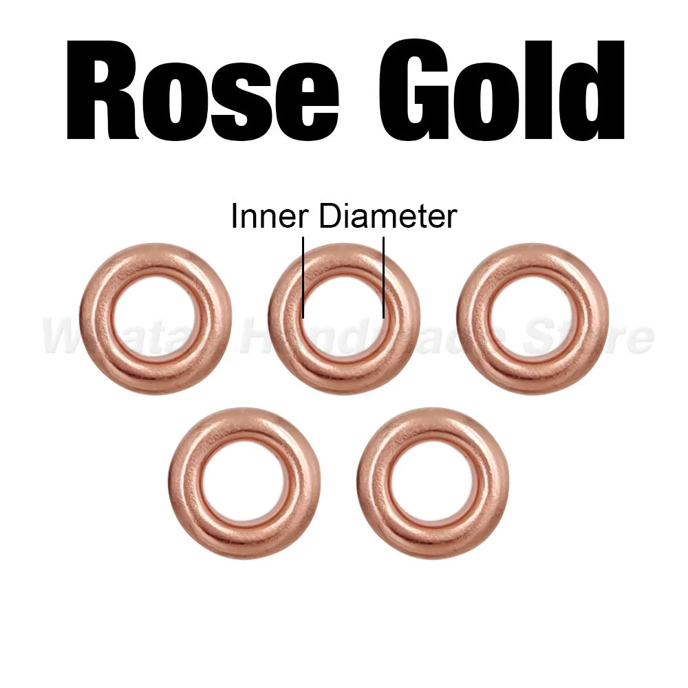 100 Sets 4mm Metal Eyelets Grommet Ring With Washer Multicolor For Scrapbooking Shoes Belt Cap Bag Tags Clothes DIY Leathercr