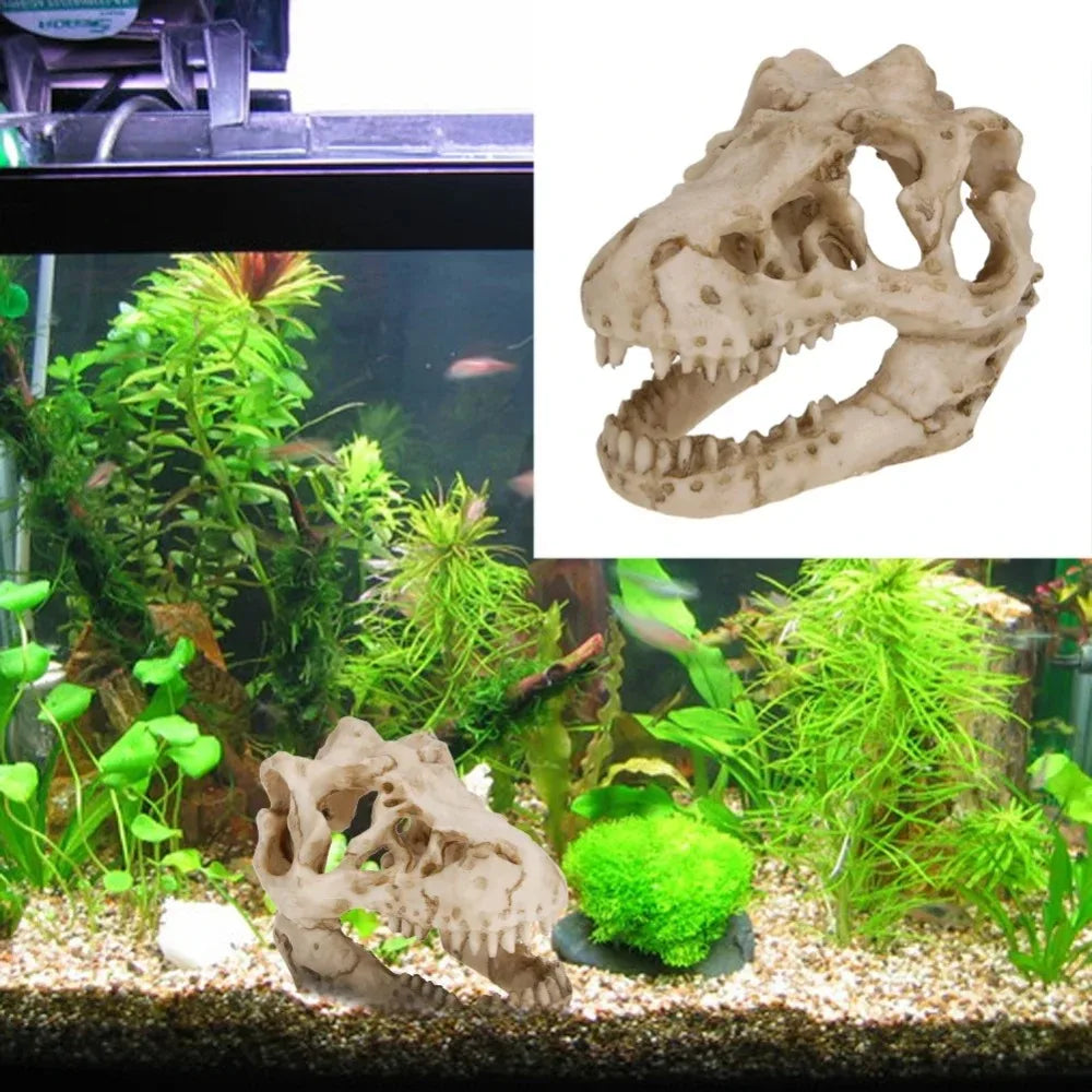 Dinosaur Fossil Model Fish Tank Aquarium Artificial Decoration Landscaping Ornaments Horror Props Art Deco Handicrafts Orname