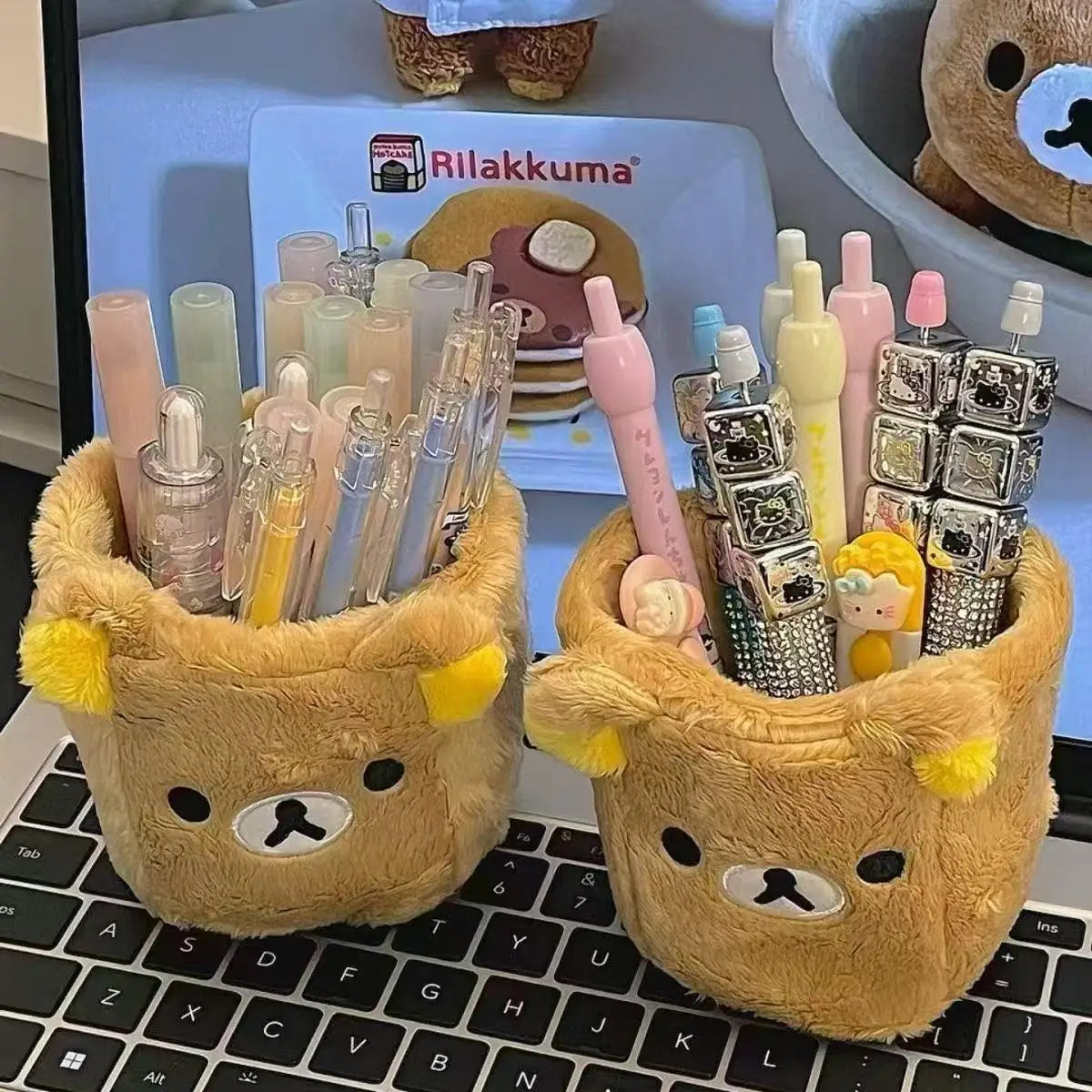 Plushes Pencil Holder Cosmetics Pen Container Kawaii Desk Accessories Office Organizer Kid Stationery Storage Box Gift