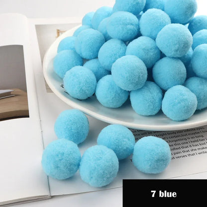 Assorted Pompom 8/10/15/20/25/30mm Fluffy Soft Pom Poms Balls Mixed Pompoms for DIY Crafts Wedding Decor Kid Toy Sewing Suppl