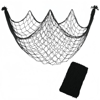 80x40 Inch Fishing Net Decor, Thick Natural Material Nautical Mesh, Wall Table Ceiling Decoration for Halloween Christmas Par
