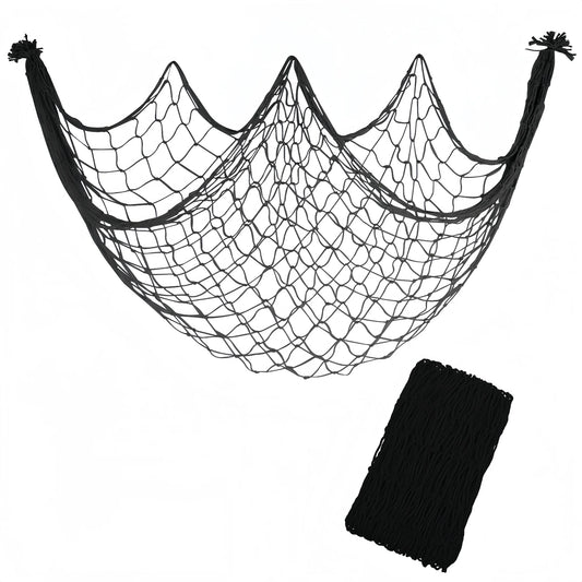 80x40 Inch Fishing Net Decor, Thick Natural Material Nautical Mesh, Wall Table Ceiling Decoration for Halloween Christmas Par