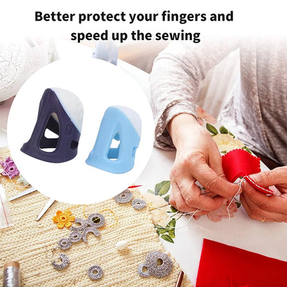 Sewing Thimbles Anti-Slip Finger Covers Multifunctional Silicone Thimbles Finger Tips Protectors Household DIY Sewing Supplie