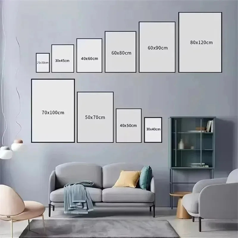Modern Abstract Open Your Mind Blue Waves Poster Paper Print Home Bedroom Entrance Bar Cafe Art Painting Decoration
