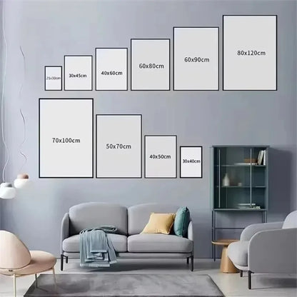 Modern Abstract Open Your Mind Blue Waves Poster Paper Print Home Bedroom Entrance Bar Cafe Art Painting Decoration