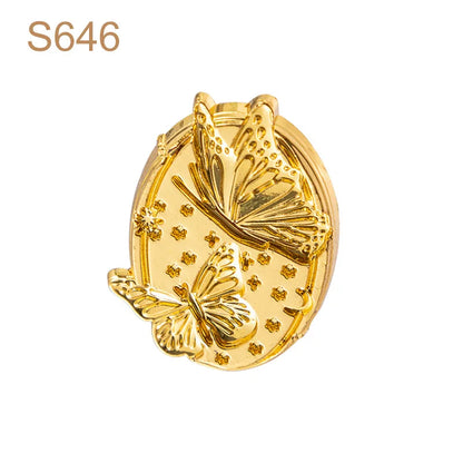 Plant Wax Stamp Seal Wax Print Thick Copper Head Carved Sealing Tool Holiday Party Invitation Letter Wedding Decorative - S64
