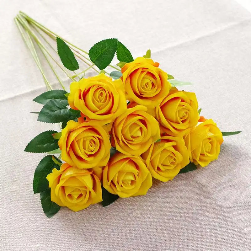 1/5/10/20pcs Roses Artificial Flowers Rose Flower Branch Artificial Red Roses Realistic Fake Rose for Wedding Home Decor - fl