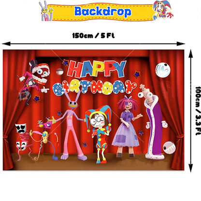 Amazing Digitaled Circues Birthday Decoration Tableware Plate Banner Balloon Party Favors for Kids Baby Shower Party Supplies