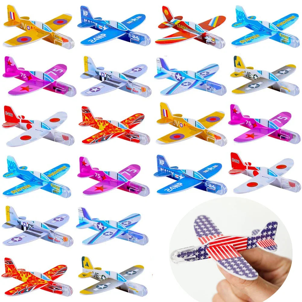 20-100 Pcs/Bag Gliders Planes Foam Assemble Airplane Toys Kids Birthday Gifts Party Favors Children School Prizes Goodie Fill