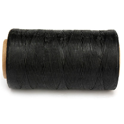 High Quality Durable 240 Meters 1mm 150D Leather Waxed Thread Cord for DIY Handicraft Tool Hand Stitching Thread - Black