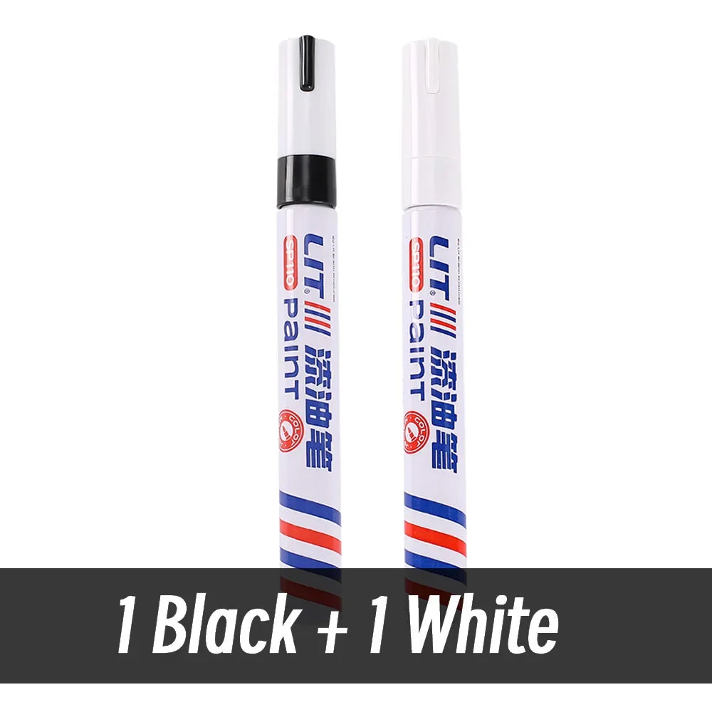 3mm 10p Colorful 8 Colors Permanent Paint Marker Waterproof White Markers tire tread rubber fabric Paint metal Paint Marker P