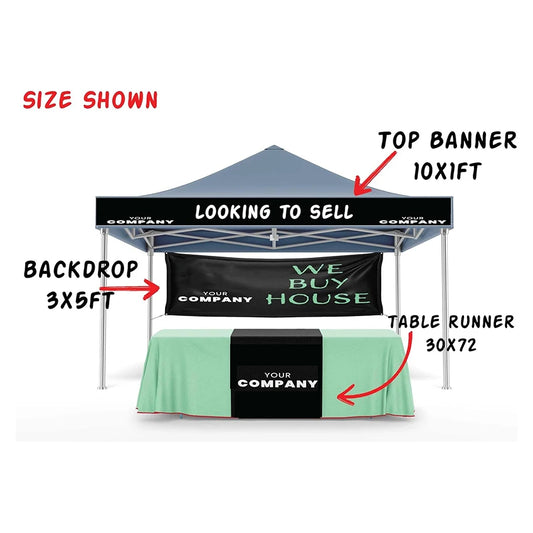 Tent Banner Table Runner Personalized Banners Custom Tent banner for Trade Show Your custom Logo and Business Name