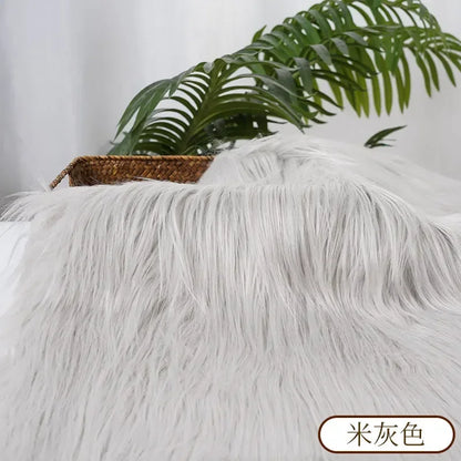 25x45cm 9cmPile Faux Fur Fabric For Sewing Doll Toy Beard Hair DIY Patchwork Material Accessories Home Decoration Cosplay Fab