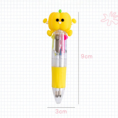 5-30 Pcs Cute Cartoon Four-color Pen for Kids Birthday Kindergarten Home-school Carnival Christmas Boys and Girls Gift Reward