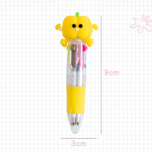 5-30 Pcs Cute Cartoon Four-color Pen for Kids Birthday Kindergarten Home-school Carnival Christmas Boys and Girls Gift Reward