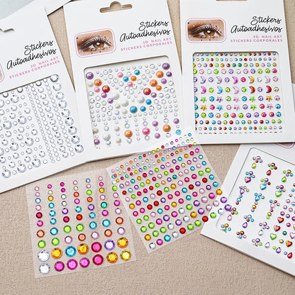 Stickers On The Face Rhinestone DIY Eyes Face Self Adhesive Temporary Tattoo For Makeup Party Festival Face Jewels Diamonds G