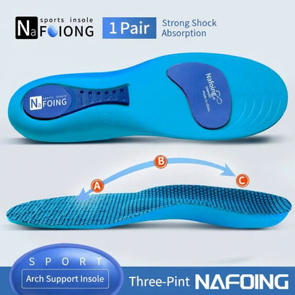 Orthopedic Insoles for Feet Sport Shock-absorbing Insole for Shoes Arch Support Plantar Fasciitis Templates Pads Men Women So