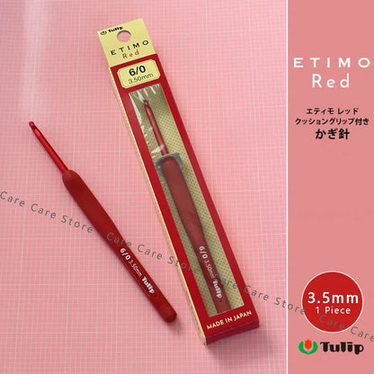 1 Piece Tulip Crochet Hooks Original Etimo Red Crochet Needles Tulip Hook Sweater Yarn Crochet knitting Hook - 1piece 3.5mm