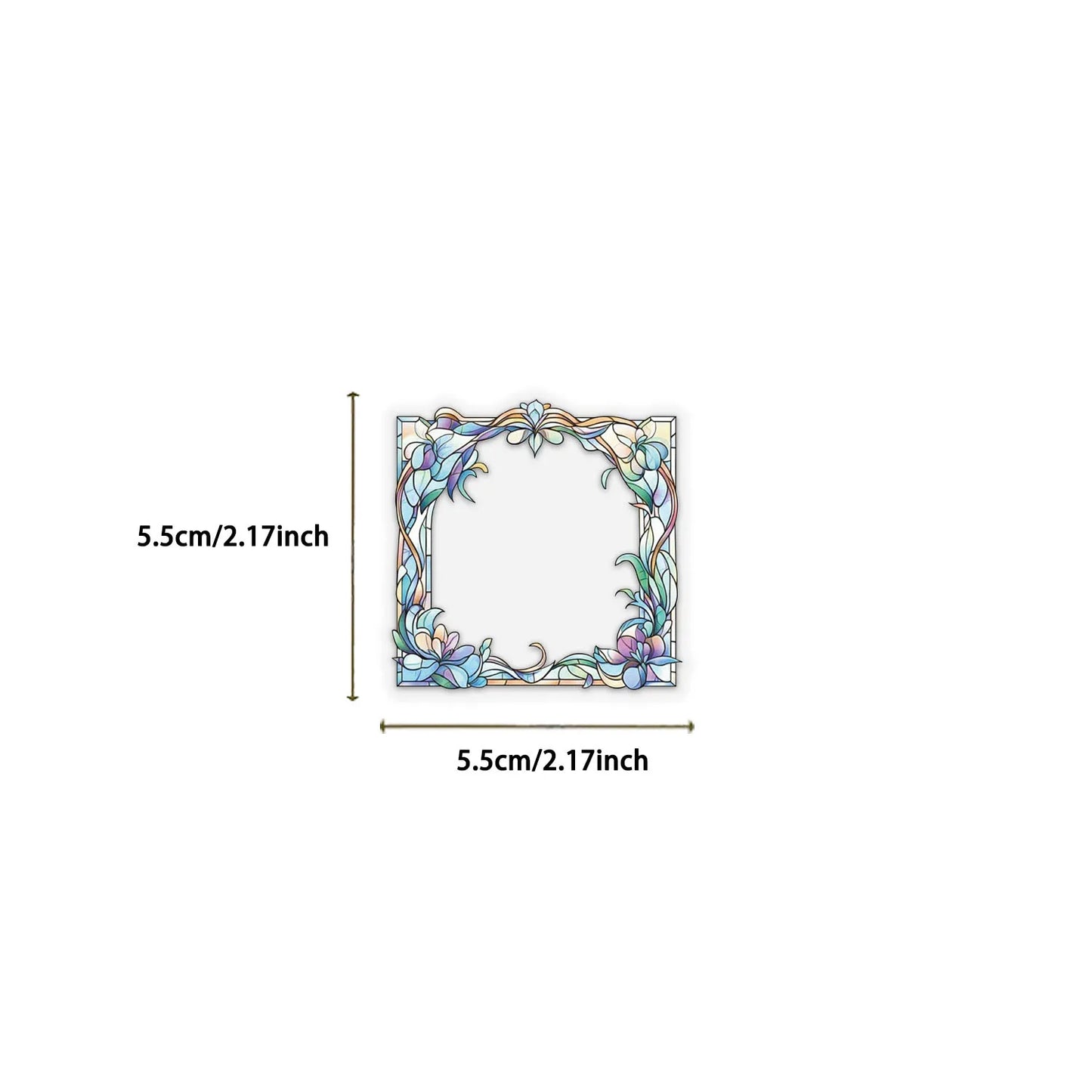 50PCS Retro Flower Mirror Sticker Fun Stickers DIY Phone Case Laptop Water Cup Computer Toy Stickers