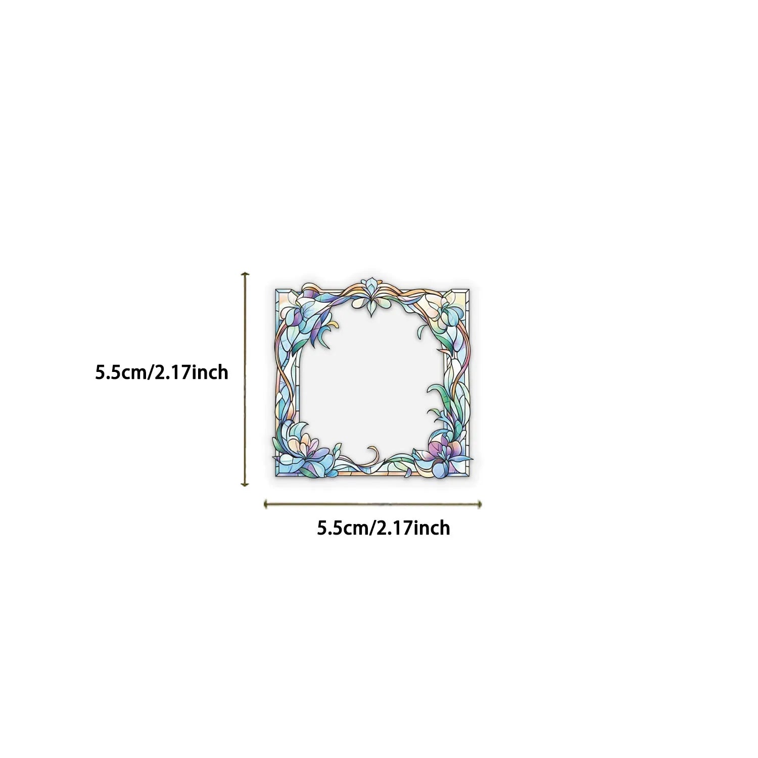 50PCS Retro Flower Mirror Sticker Fun Stickers DIY Phone Case Laptop Water Cup Computer Toy Stickers