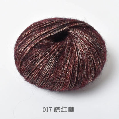 Crochet Mohair Yarn, Glisten Sequin Soft Yarn, DIY Knitting Thread for Sweaters, Baby Clothes, Shawls, Hats, Handmade Project