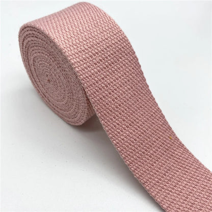 25mm 30mm 38mm 2yards Cotton Webbing Strap Canvas Cotton Ribbon For Knapsack Strapping Bags Crafts DIY Belt Bag Dog Accessori