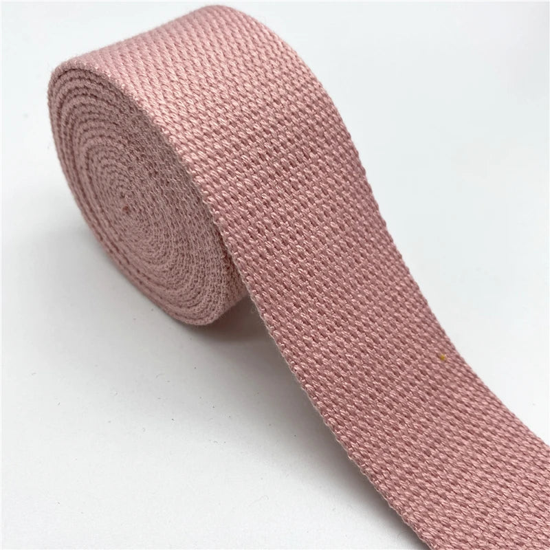 25mm 30mm 38mm 2yards Cotton Webbing Strap Canvas Cotton Ribbon For Knapsack Strapping Bags Crafts DIY Belt Bag Dog Accessori