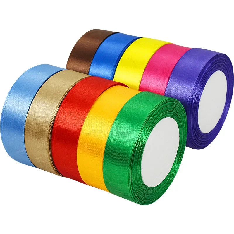 6/10/15/20/25/40/50mm Satin Ribbons DIY Artificial Crafts Wedding Party Supplies Handicraft Sewing Accessories Material 22met