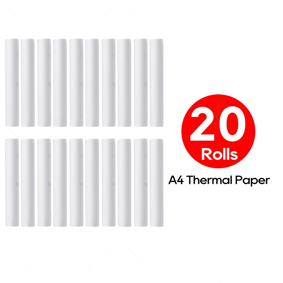 A4 Thermal Paper 21x29.7cm Quick-Dry Glossy & Clear Print Portable Printer Durable Quality Portable Printing Paper Thermal Pa