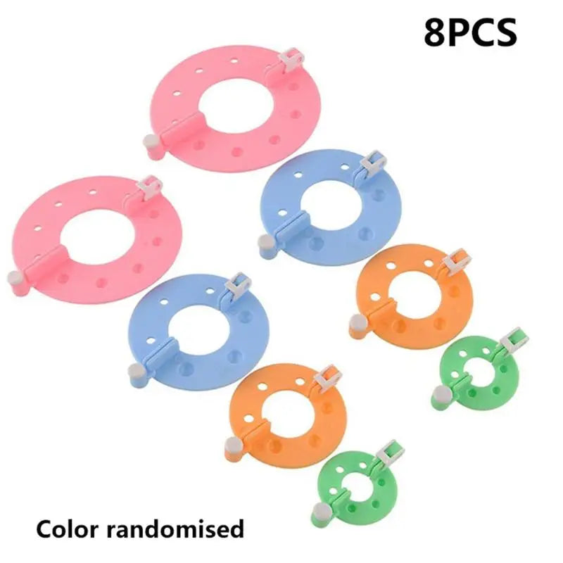 8pcs Wool Ball Maker Knitted Tools Yarn Pompon Wool Plush Ball Set Fluff Ball Wool Ball Production Tools Pompoms