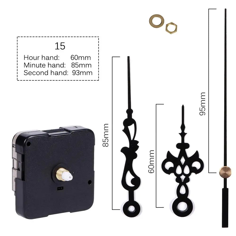 Clock Mechanism Silent Quartz Movement Machine Wall Hands Pointer Set Clockwork Table Long Shaft DIY Watches Repair Parts - 1