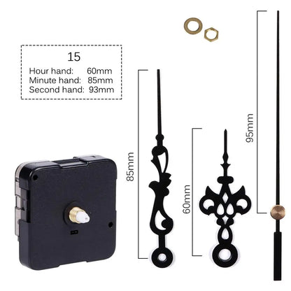 Clock Mechanism Silent Quartz Movement Machine Wall Hands Pointer Set Clockwork Table Long Shaft DIY Watches Repair Parts - 1