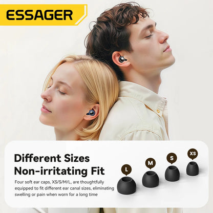 ESSAGER Noise Cancelling Ear Plugs for Sleeping Soft Silicone Sleep Earplugs