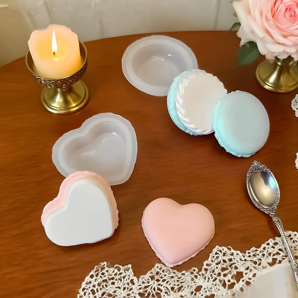 Macaron 3D Silicon Mold for Candle Soap Making Fondant Cake Molds Chocolate Candy Dessert Decor DIY Art Crafts Baking Mould T