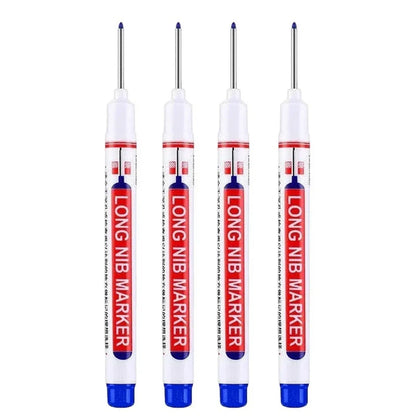 4Pcs/Set 20mm Deep Hole Long Nib Head Markers For Metal Perforating Pen Waterproof Bathroom Woodworking Decoration Multi-Purp