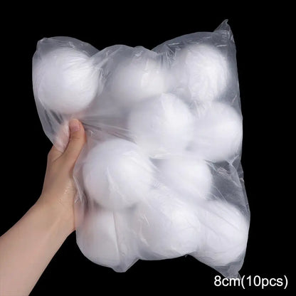Home Decoration Mini Foam Balls Polystyrene White Christmas Balls Round Christmas Ornaments Christmas - 8cm-10pcs