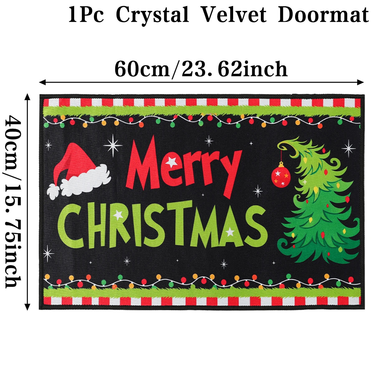 Christmas Doormat Merry Christmas Decorations for Home 2025 Navidad Natal Outdoor Floor Carpet Xmas Ornament New Year Gift 20